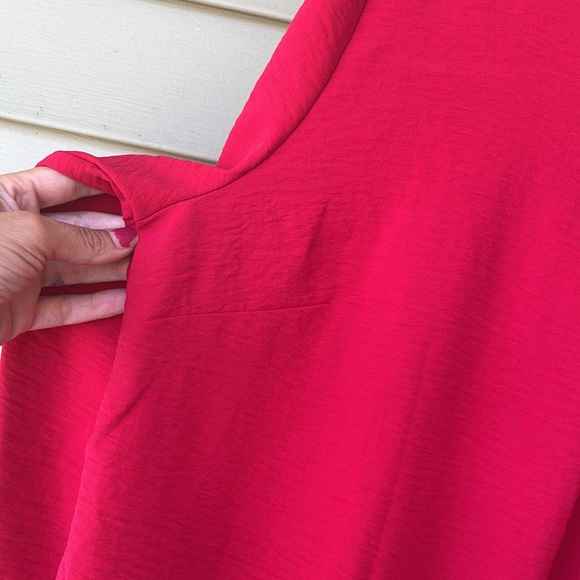 NWT CJ Banks size X 14W red blouse. - Picture 3 of 15